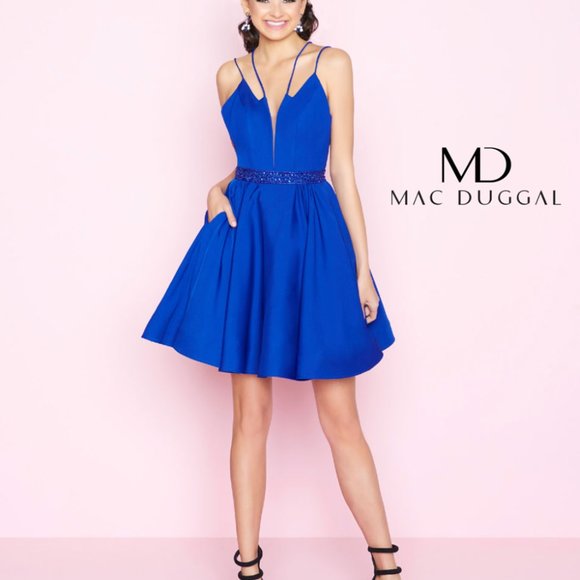NWT Mac Duggal Blue Dress - Picture 9 of 11